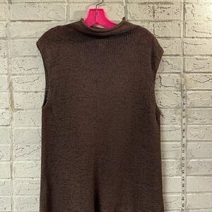 Josephine Chaus  Brown Sleeveless High Neck Sweater Tank XL